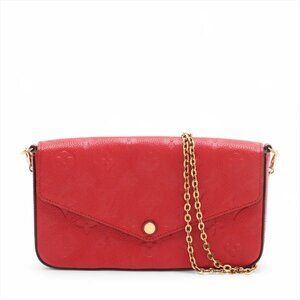 Louis Vuitton monogram empreinte Pochette Félicie M63700 SP1168 Red